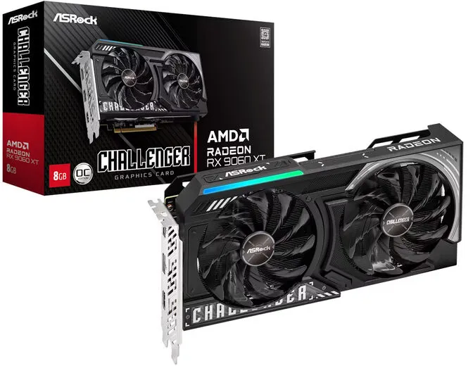 Gráfica ASRock Radeon RX 9060 XT Challenger OC 8GB GDDR6
