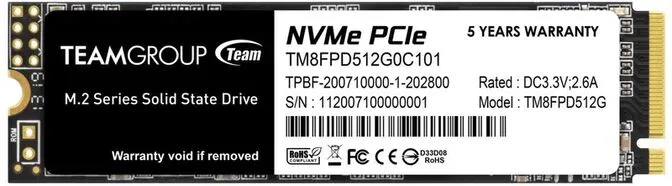 SSD Team Group MP33 PRO 512GB M.2 NVMe (3400/2600MB/s)