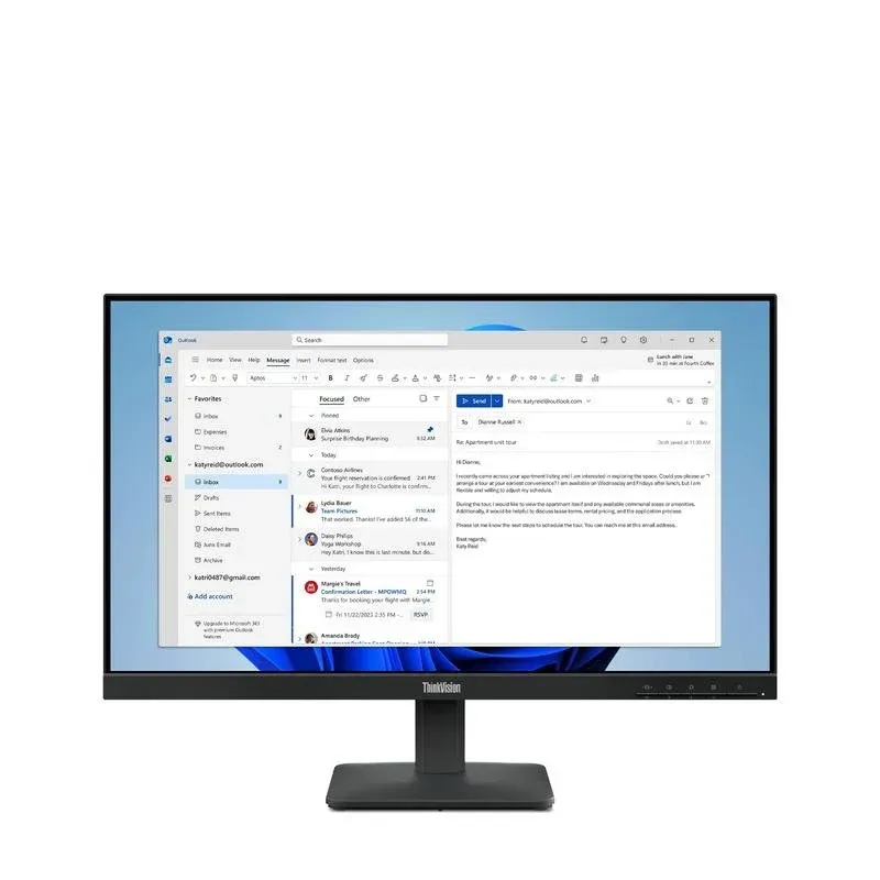 Lenovo ThinkVision S24-4e Monitor 23.8" FullHD 100Hz IPS 6ms Preto