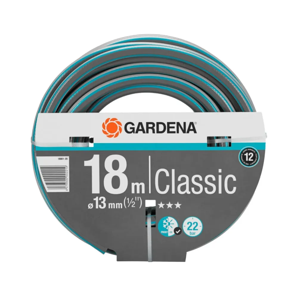 Mangueira Gardena Classic 18m 22Bar 13mm Cinza/Azul - 18001-20