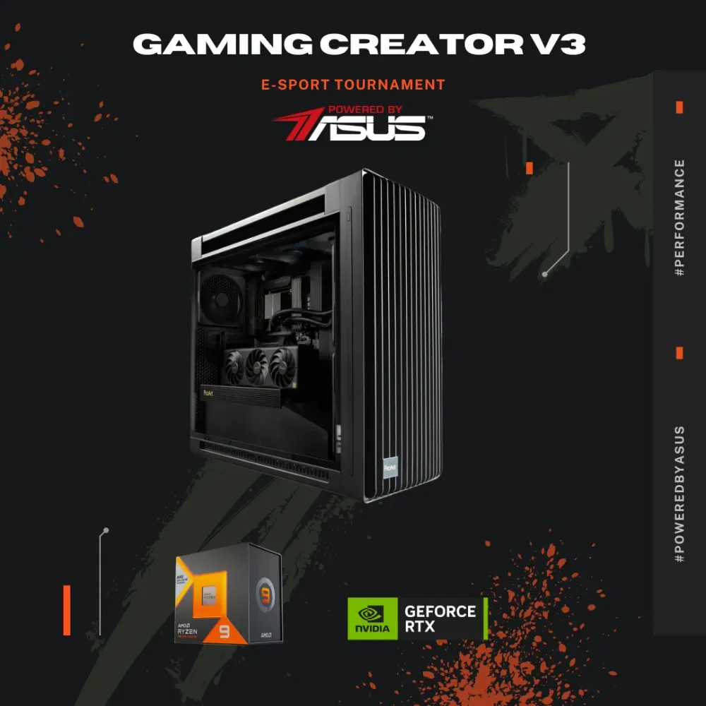 Computador Creator V3 Powered By Asus Ryzen 9 9950X 64GB 2TB SSD RTX 5070