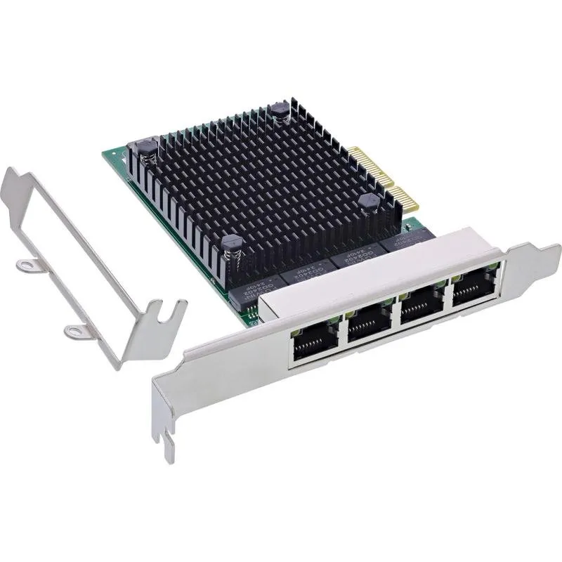 Tarjeta de Red InLine 51127A PCIe 2.1 2,5 Gbit/s 4 Portas RJ-45