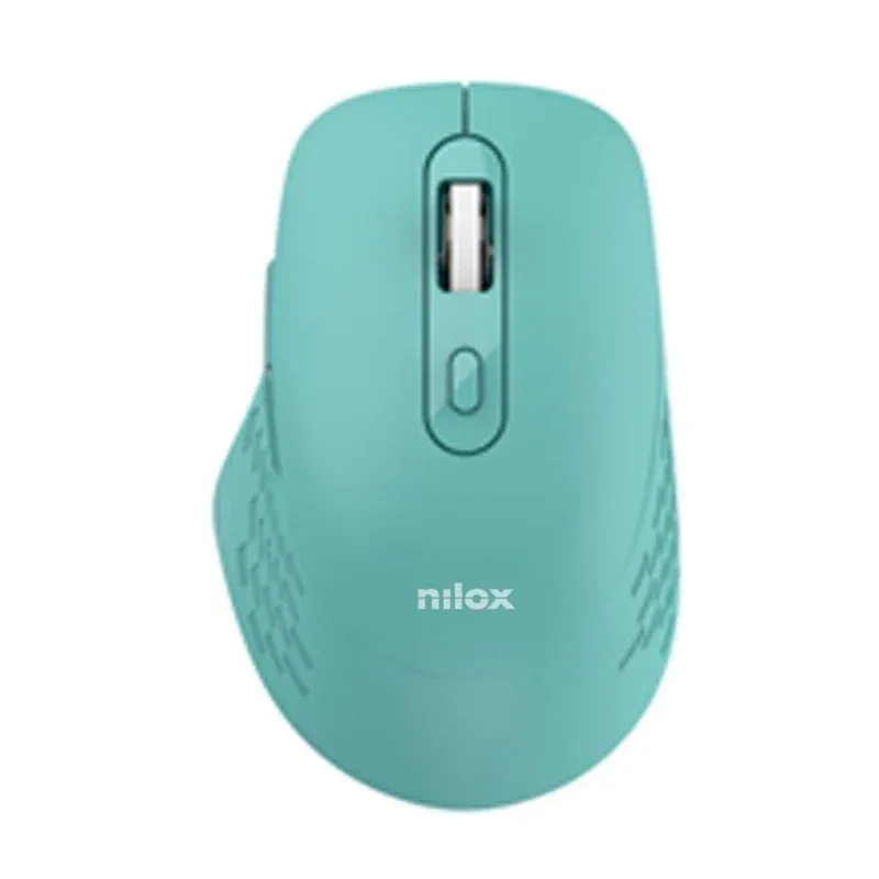 Ratón Nilox Dual Wireless Bluetooth USB 1600 DPI Cian 6 Botões Silencioso