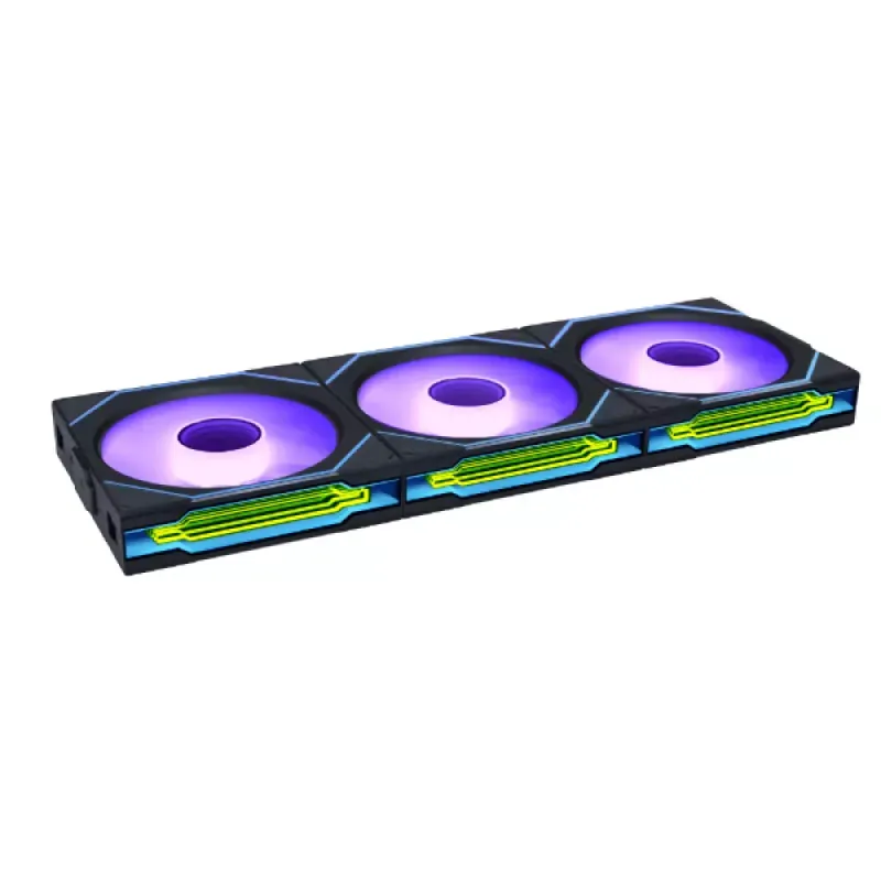 Ventoinha Lian Li UNI FAN SL120 Infinity Wireless RGB Reverse Blade PWM Preto 120mm (Pack 3)