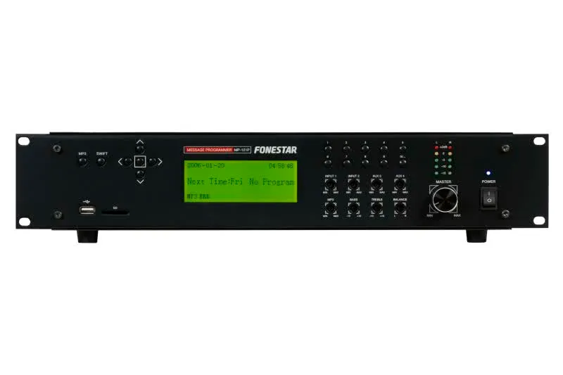Programador horário semanal com reprodutor USB/SD - MP-121P