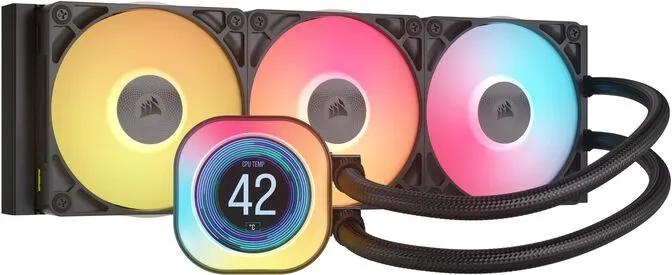 Water Cooler CPU Corsair iCUE LINK TITAN 360 RX RGB LCD 360mm Preto