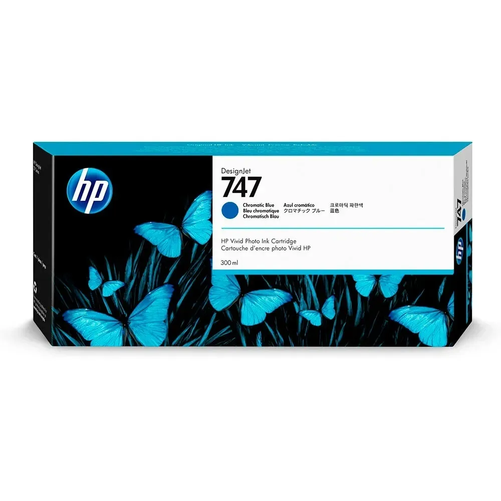 HP 747 300-ml Chromatic Blue DesignJet Ink Cartridge