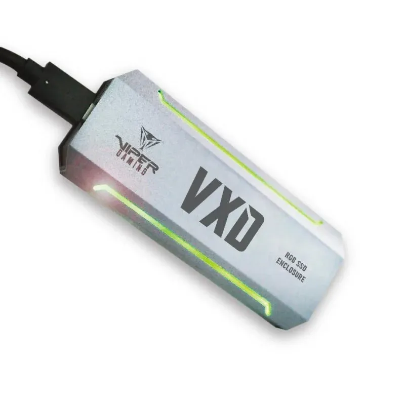 Patriot VXD Caixa Externa USB-C Hot-Swap para SSD M.2 PCIe 3.0 Alumínio Prateada