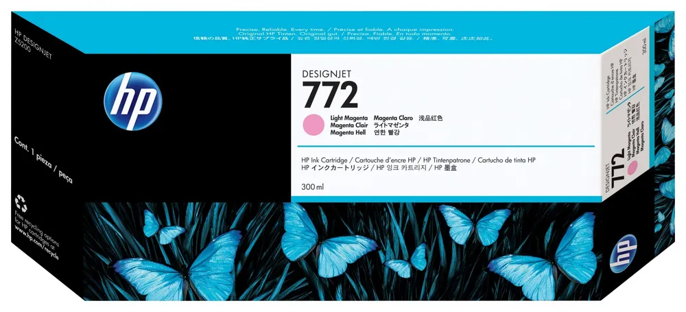 HP 772 300-ml Light Magenta DesignJet Ink Cartridge CN631A