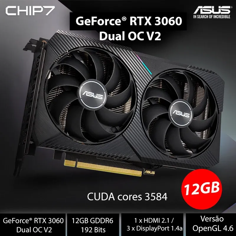 Placa gráfica Asus GeForce RTX 3060 Dual OC 12GB GDDR6