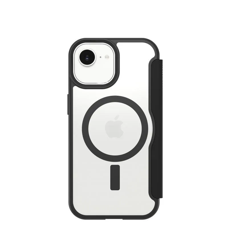 Funda para móvil OtterBox React Folio case preto transparente magnético para iPhone 17e/16e/15/14/13