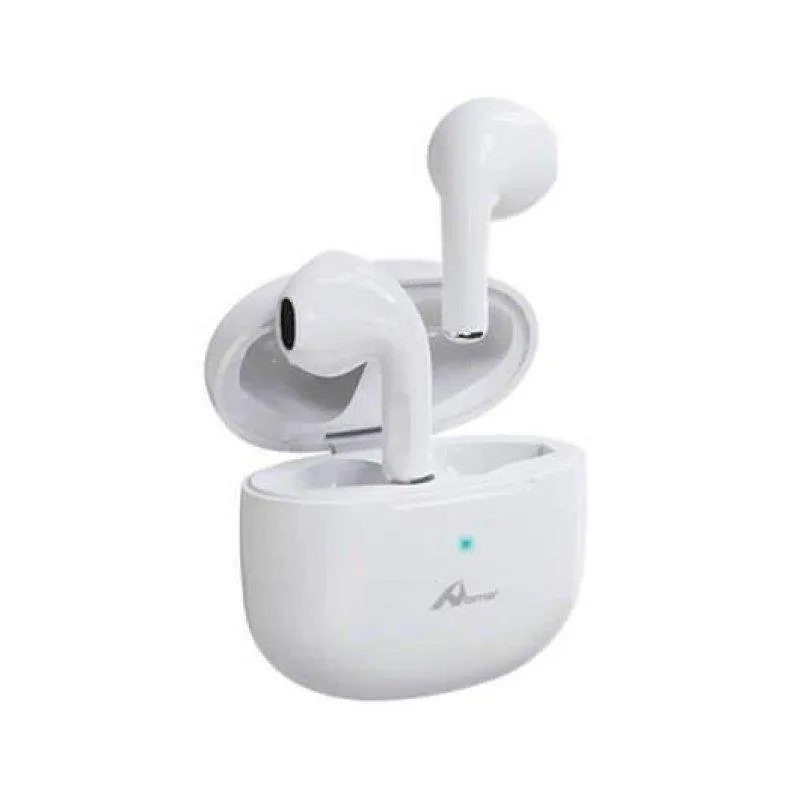 Auriculares Lian-Li D-EP001 sem fios Bluetooth com microfone, autonomia 3h, branco