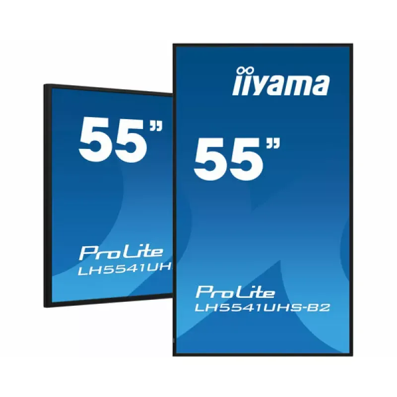 iiyama ProLite LH5541UHS-B2 - 55" Classe Diagonal (54.6" visível) ecrã LCD com luz de fundo LED - sinalização digital - 4K UHD (2160p) 3840 x 2160 - preto, brilhante