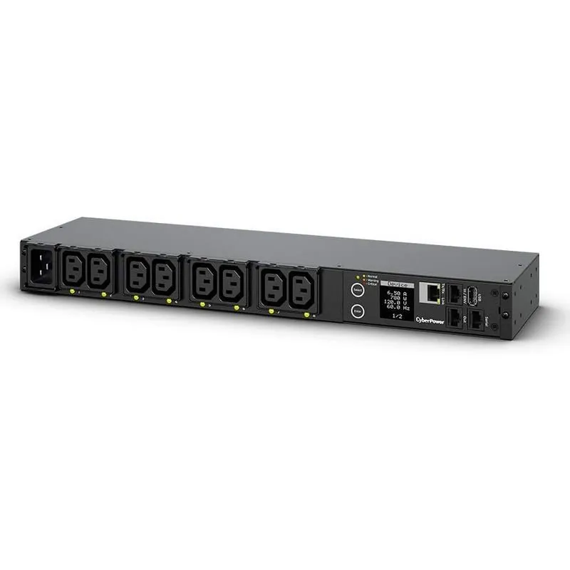 CyberPower PDU41005 Unidade de Distribuição de Potência Montagem Rack 1U com 8 Saídas IEC C13