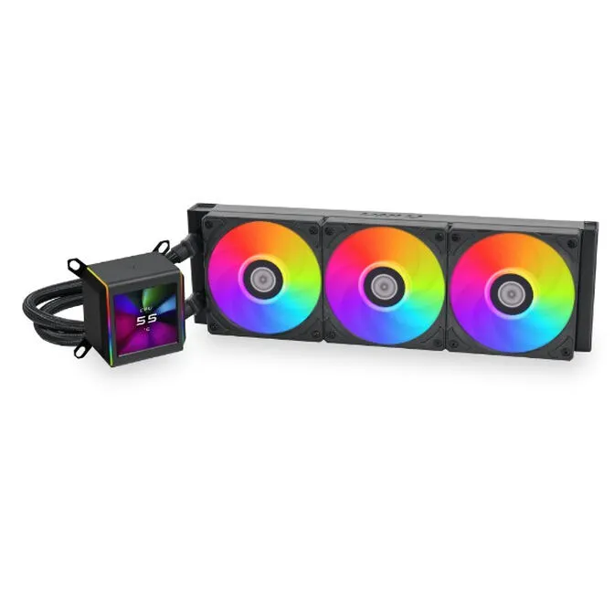 Water Cooler CPU AIO Lian Li GALAHAD II LCD 360 ARGB Preto - 360mm