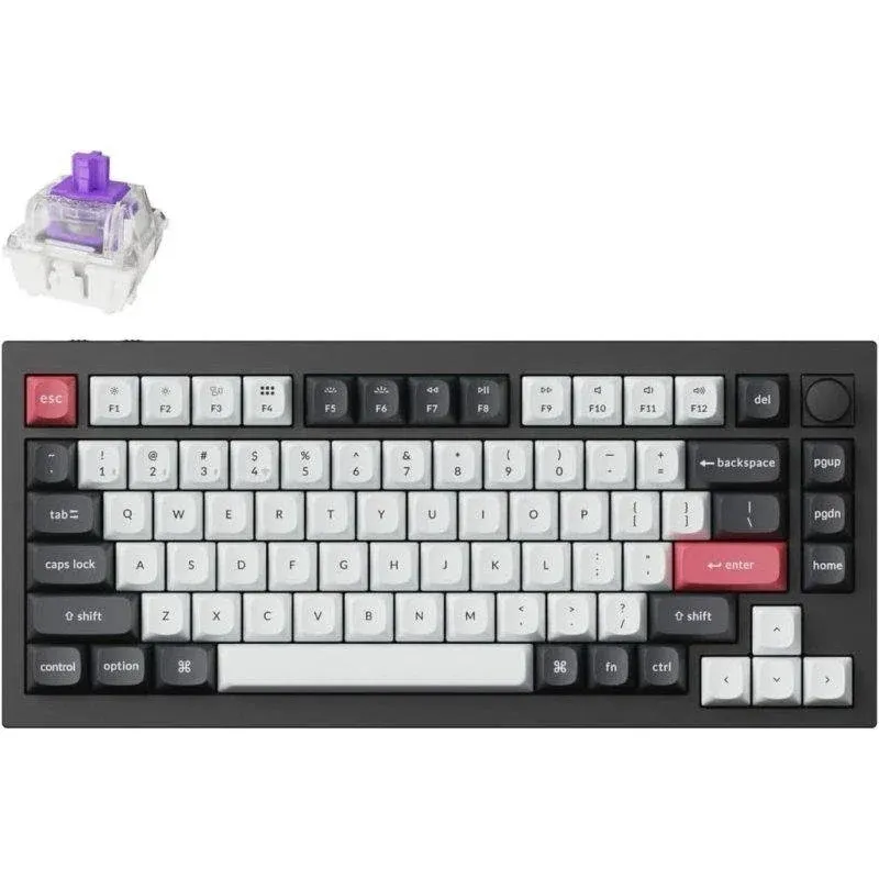 Teclado Keychron Q1 HE Magnético 75% RGB Swappable Knob Layout Espanhol