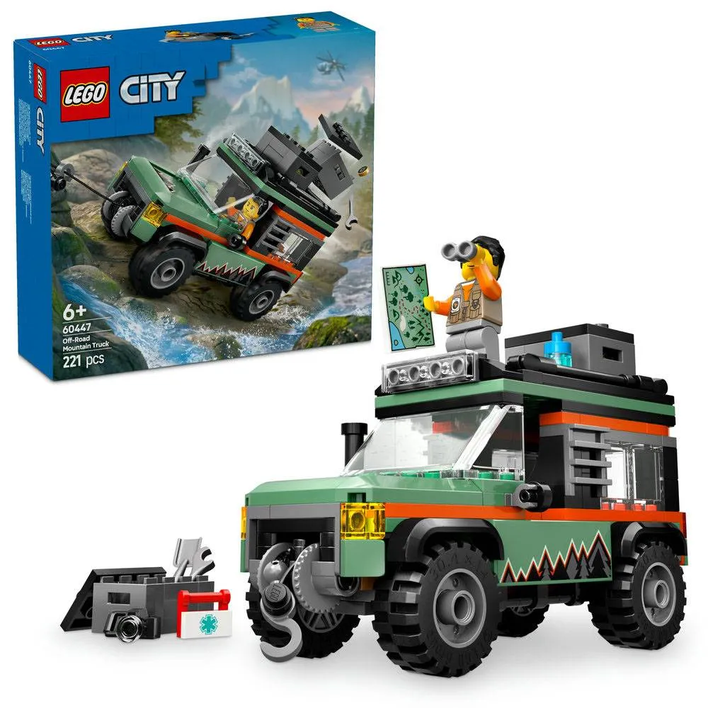 LEGO City: Carrinha de Montanha 4x4 Todo-o-Terreno | Idades 6+ | 221 Peças | Item 60447