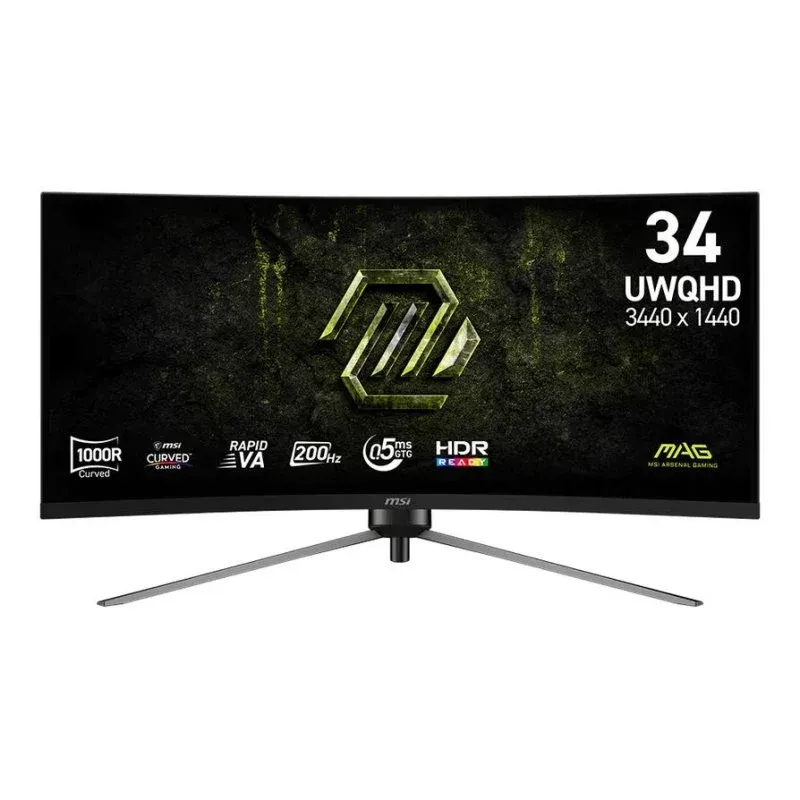 Monitor MSI MAG 345CQRF E20 34" UltraWide Dual Quad HD 200Hz Rapid VA Curvo Altura Ajustável