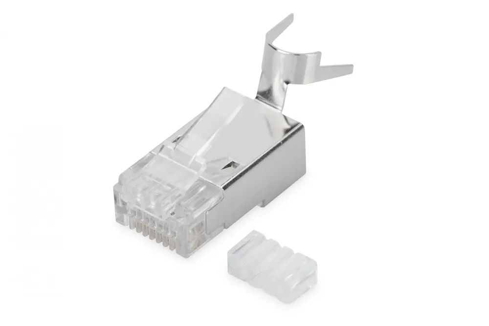 Conector Cat 6A blindado AWG 22-23 para fio sólido AWG AK-219604