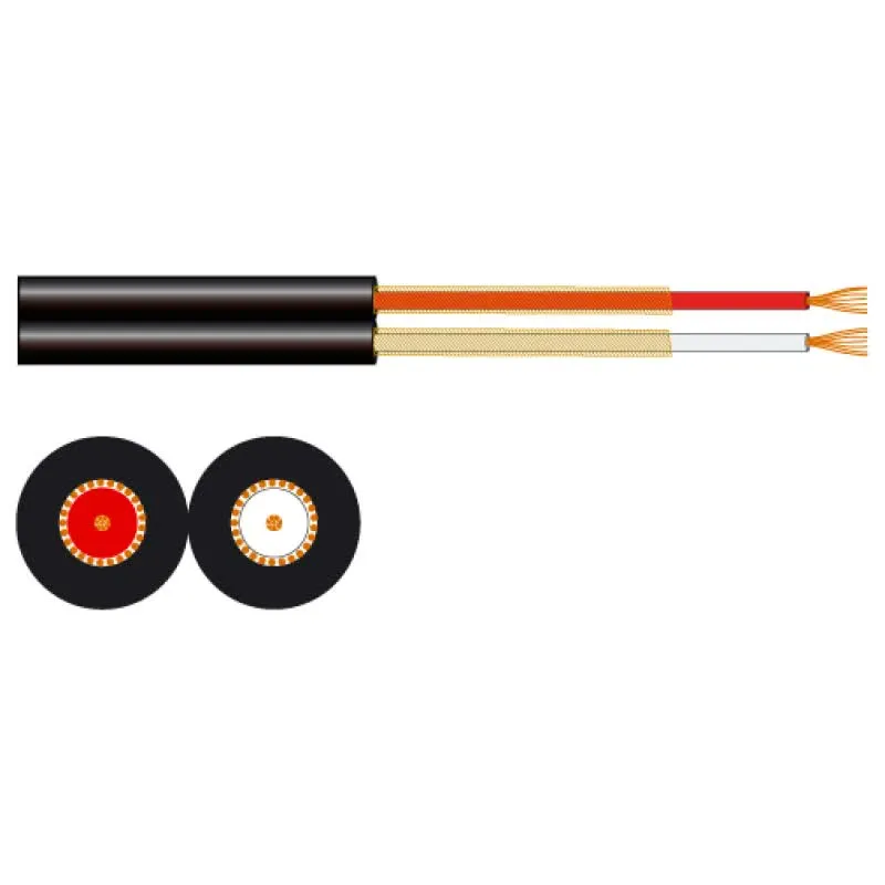 Bobine Cabo A/V de 2 Condutores 100m Preto - CE-60-NE