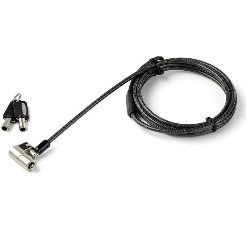 Fonte Alimentação Cabo Segurança StarTech 2m Aço Chave Universal K-Slot Nano Wedge