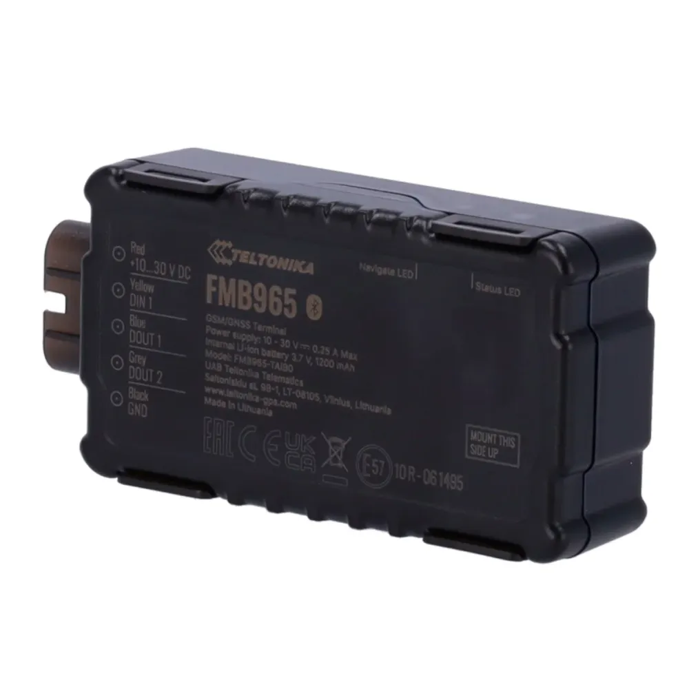Rastreador Teltonika FMB965 2G Bluetooth IP67 Preto