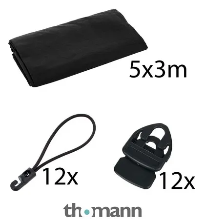 Stageworx Deco Curtain BK 5x3m Bundle