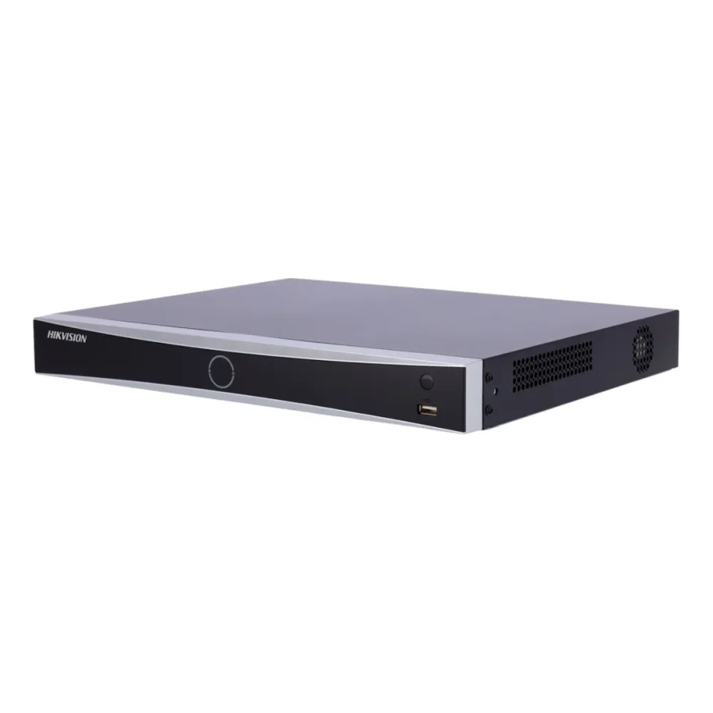 Gravador NVR Hikvision Pro AcuSense 32 Canais 4K 1U PoE Preto - DS-7632NXI-K2(D)