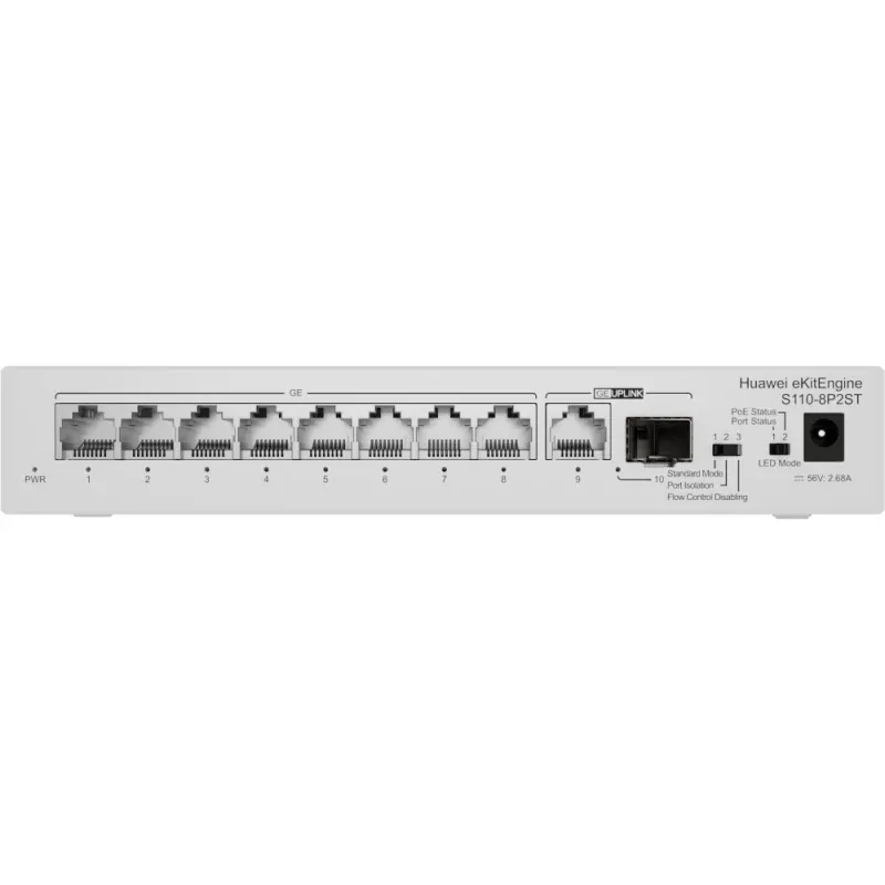 Switch Huawei eKit S110 Series S110-8P2ST 8 Portas Gigabit PoE 98012269