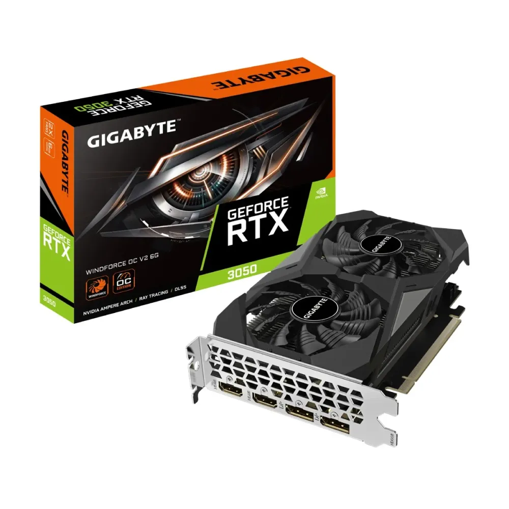 Placa Gráfica Gigabyte GeForce RTX 3050 WindForce OC 6GB GDDR6