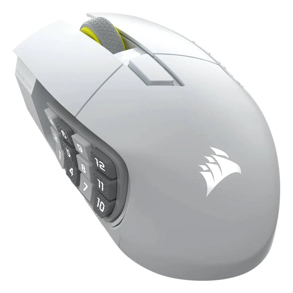 Rato Óptico Corsair Scimitar Elite Gaming Wireless SE MMO 33000DPI Branco