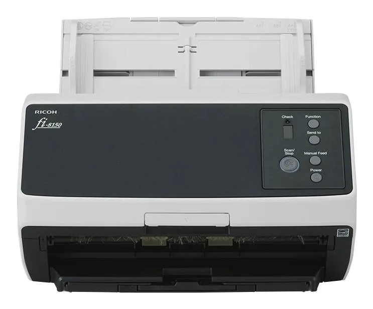 Scanner a Cores Ricoh fi-8150, A4, 600 dpi, USB 3.2 Gen1, Ethernet, Duplex, Preto