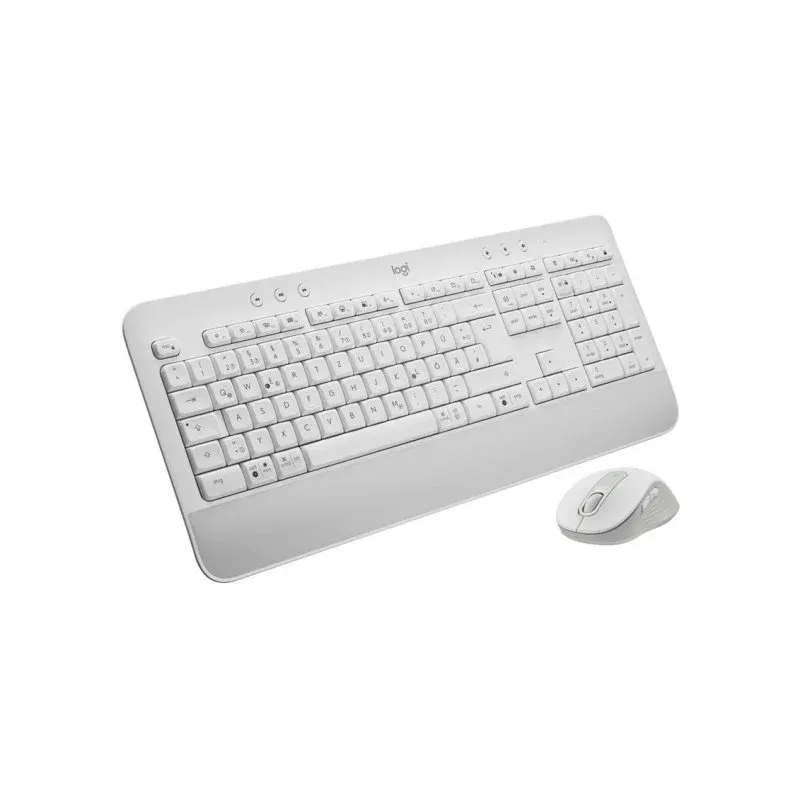 Teclado Logitech MK650 sem fios Bluetooth membrana QWERTZ branco com rato
