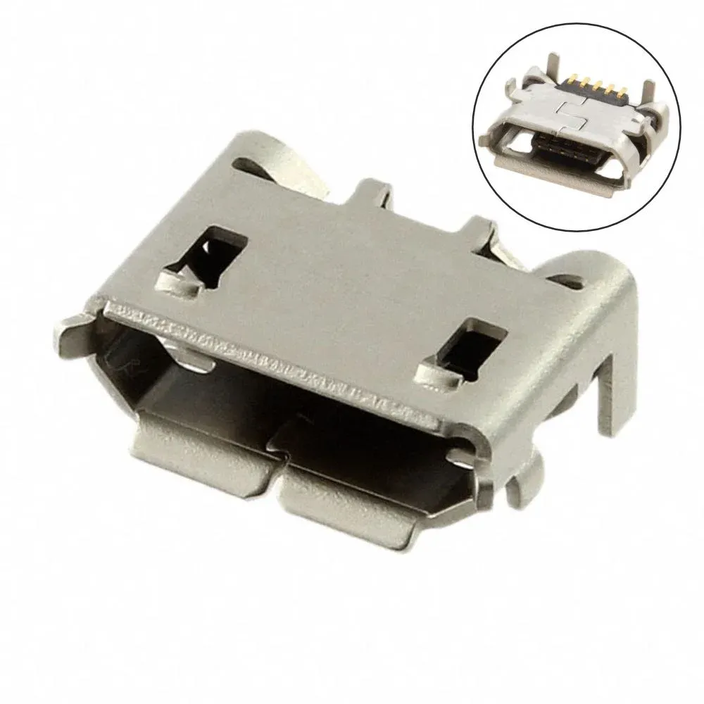 Ficha Micro-USB 2.0 Fêmea 90° P/ PCB