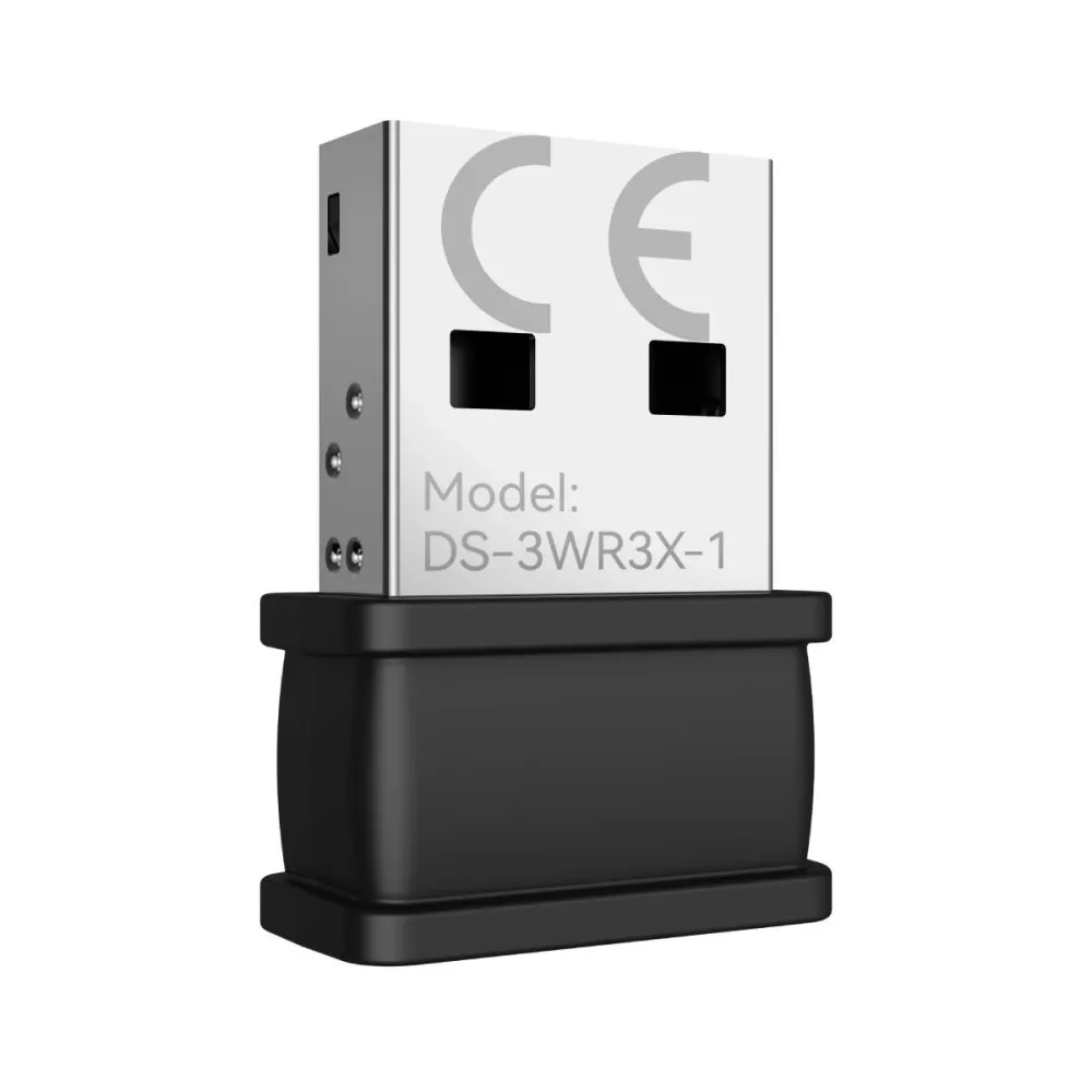 Adaptador Hikvision USB Wi-Fi 6 20Mbps Preto - DS-3WR3X-1