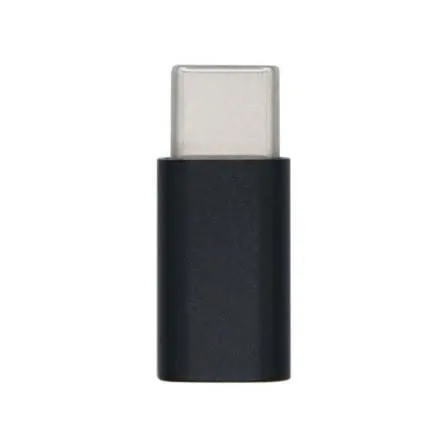 Adaptador Micro USB B Fêmea - USB C Macho (Preto) - AISENS