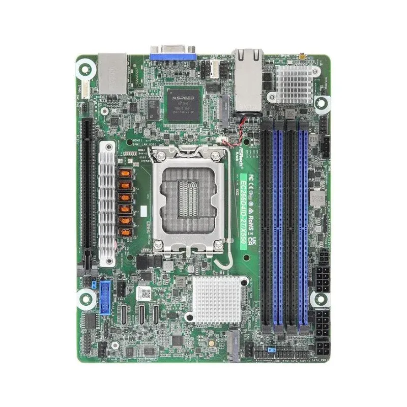 ASRock EC266D4ID-2T/X550 Motherboard Mini-ITX Intel C266 LGA1700 DDR5 10GbE RAID AST2600