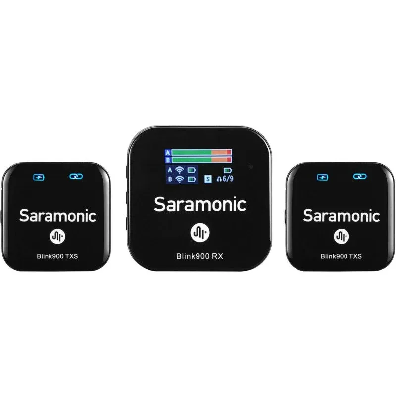 Saramonic Blink900 S2 Sistema de Microfone Sem Fios Ultra-Compacto de Duplo Canal