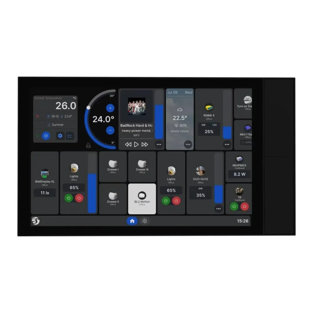 Painel Tátil Shelly Wall Display XL 10.1" 1500W + Wi-Fi 6 BT 5.4 GHz Preto