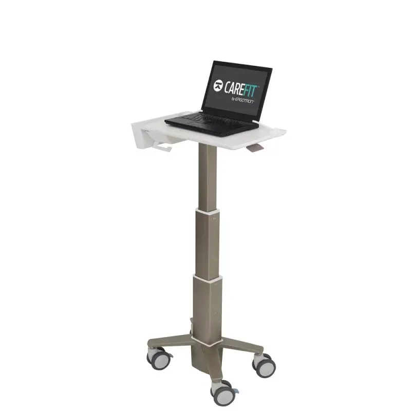 Ergotron CareFit - Carrinho - Slim - para notebook - alumínio, plástico de elevado grau, aço revestido de zinco - branco, cinza quente - tamanho de tela: até 17,3"