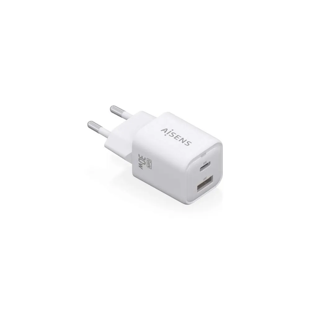 Aisens Carregador de parede USB-A e USB-C ASCH-30W2P020-W
