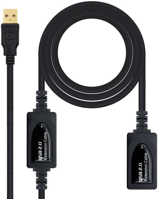 Cabo USB 2.0 Nanocable Extensão c/ Amplificador USB-A M/F 15 M