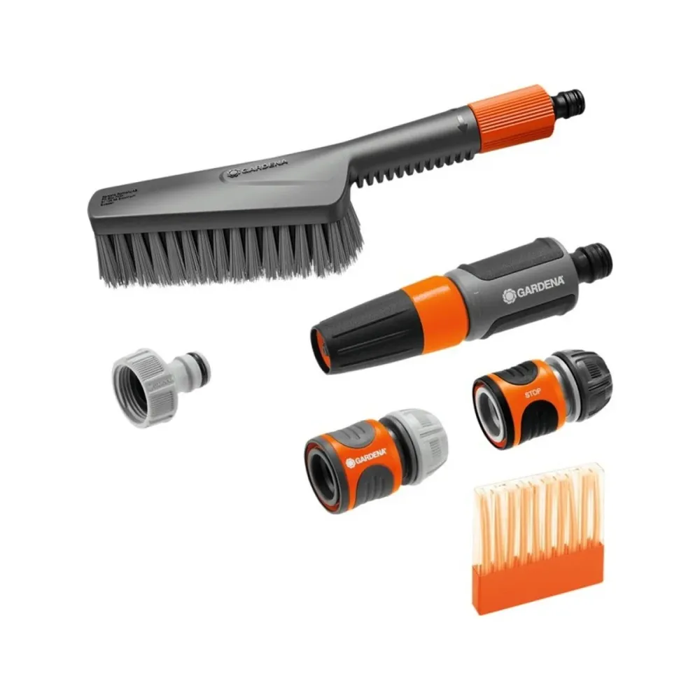 Kit de Lavagem Gardena c/ Escova S Preto