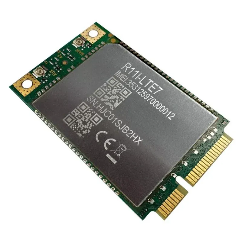 Placa de Rede MikroTik R11E-LTE7 miniPCIe 300 Mbit/s LTE 4G Verde Preto