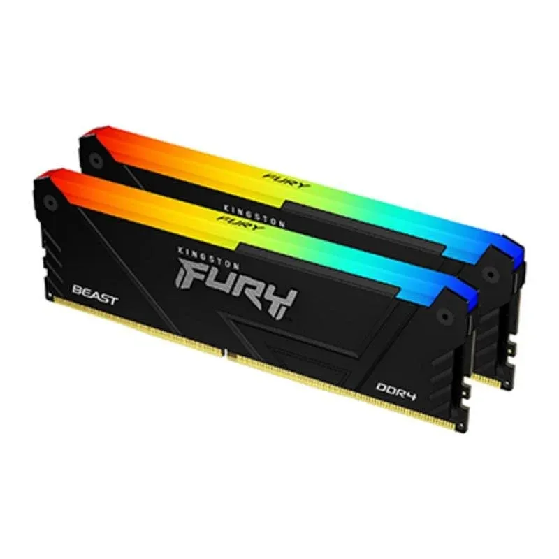 Memória RAM Kingston FURY Beast RGB 64GB 2x32GB DDR4 3600MHz CL18 Preto
