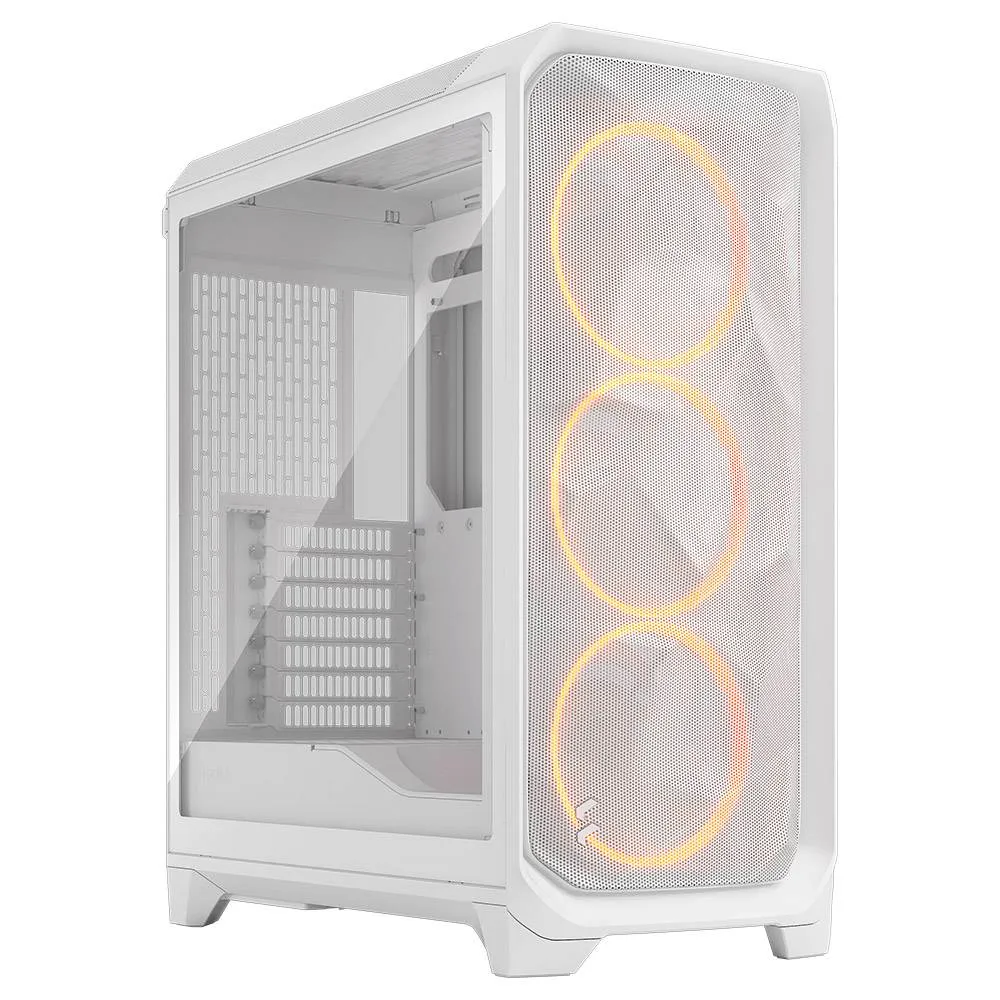 Caixa Extended-ATX Fractal Design Meshify 3 Ambience Pro RGB Branca Tempered Glass Clear Tint