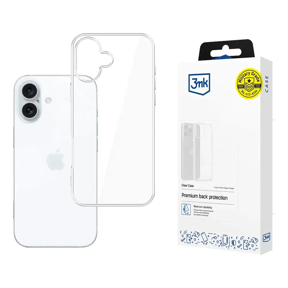 Capa 3MK iPhone 16 Clear Case Transparente