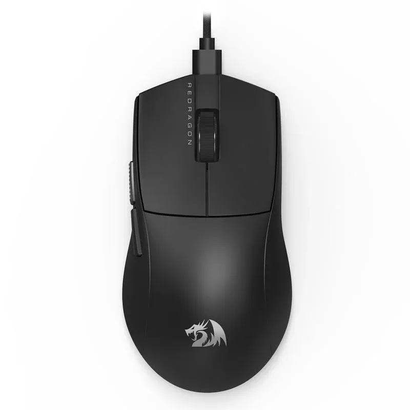 Rato Redragon M724-1K K1NG Com Fio USB-C 12400 DPI Preto 6 Botões RGB Ultra Leve