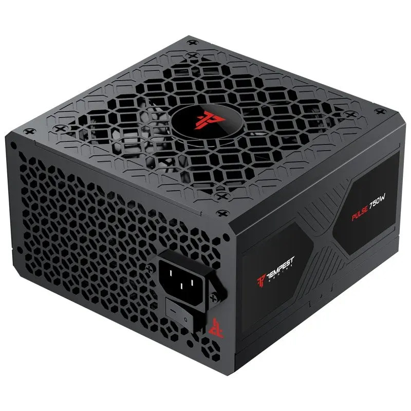 Fonte Alimentação Tempest Pulse PSU 750W Cybenetics Bronze ATX 3.1 Full Modular Fonte de Alimentação Preta