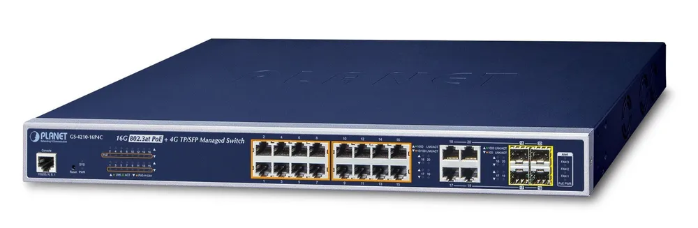 PLANET GS-4210-16P4C network switch Managed L2/L4 GS-4210-16P4C